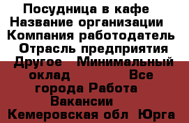 Посудница в кафе › Название организации ­ Компания-работодатель › Отрасль предприятия ­ Другое › Минимальный оклад ­ 14 000 - Все города Работа » Вакансии   . Кемеровская обл.,Юрга г.